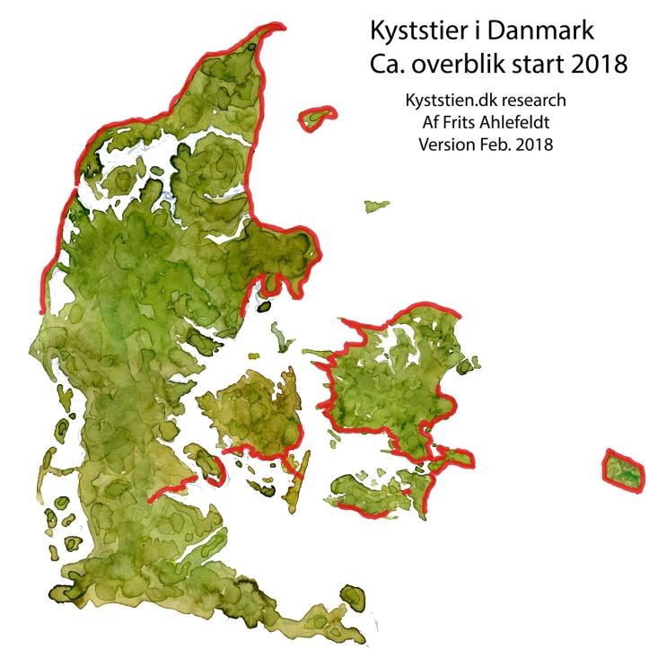 Danske kyststier start 2018 - Skitse